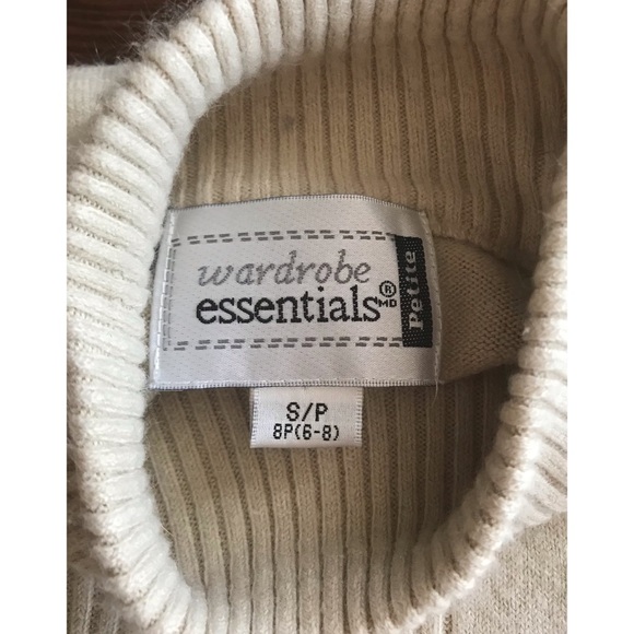 wardrobe essentials petite small cream mock neck - Picture 4 of 8